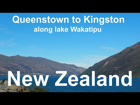 New Zealand Scenic Drive , Queenstown to Kingston along Lake Wakatipu,South Island,New Zealand.