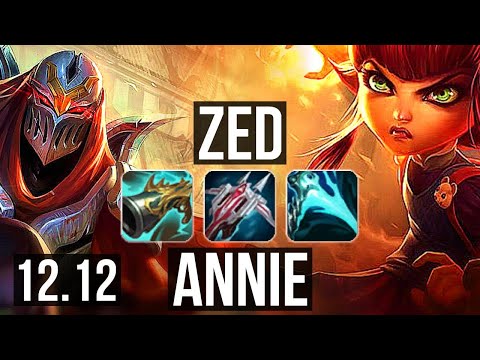 ZED vs ANNIE (MID) | 7 solo kills, 1.9M mastery, Legendary, 20/5/7, 300+ games | NA Master | 12.12