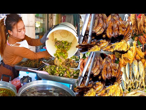 Multiple Choose Of Foods For Lunch - Cambodian Cheap And Yummy Street Food In Phnom Penh