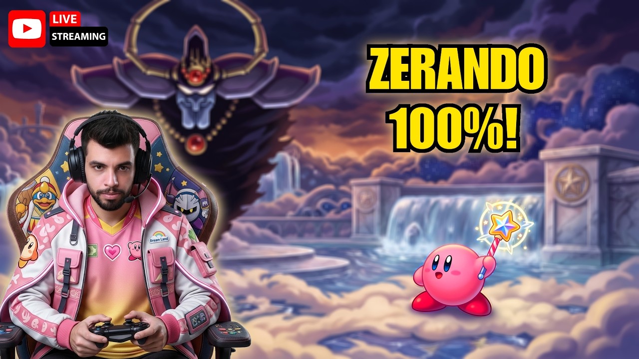 KIRBY NIGHTMARE IN DREAM LAND: ZERANDO 100% E COLETANDO TUDO AO VIVO SEM ERRAR! 🌟 LIVE COMPLETA GBA!