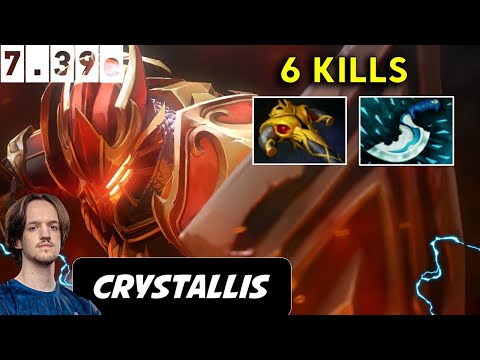 Crystallis Dragon Knight Safelane 6 Kills - Dota 2 Patch 7.39e Pro player Full Gameplay