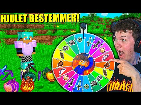 LYKKEHJULET BESTEMMER MINE ITEMS TIL AT KLARE MINECRAFT!!