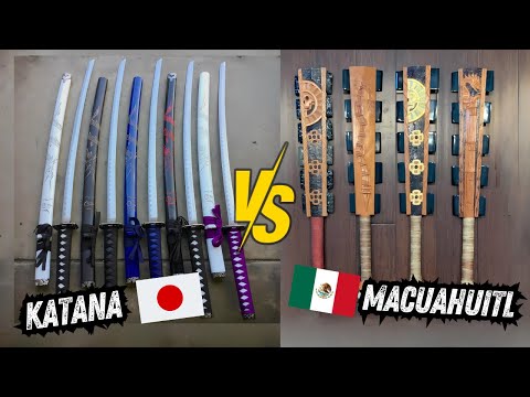 Katana vs. Macuahuitl: Which wins? Two legendary weapons clash.