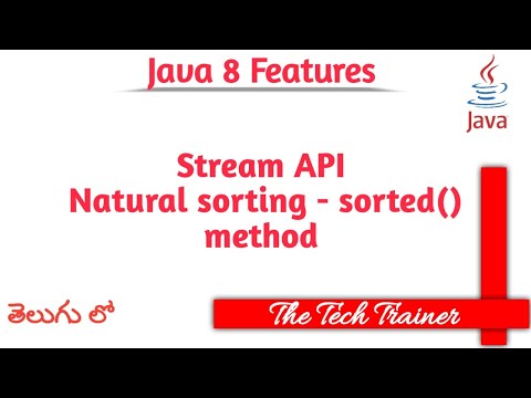 Sorted Method In Stream Api Java Java8 Java8stream Javatutorial Telugu The Tech Trainer