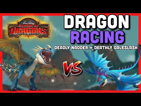 WHO IS FASTER?! | Deadly Nadder & Deathly Galeslash [Racing Challenge] - School of Dragons Gameplay