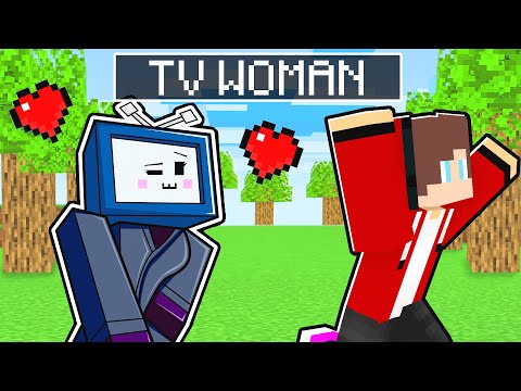 TV WOMAN Has a CRUSH on MAIZEN in Minecraft! - Parody Story(JJ and Mikey TV)