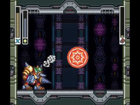 Mega Man X3 Boss Battle #17 - Tunnel Rhino (Rematch)