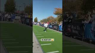 This fan ran a 4.14, 40-yard dash and shocked everyone at an NFL event 😳 | #shorts