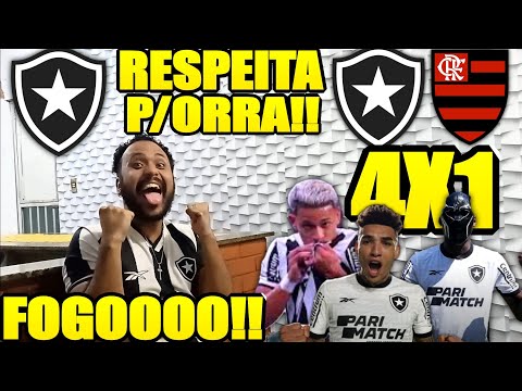 REACT BOTAFOGO 4 X 1 FLAMENGO MELHORES MOMENTOS - FORA O BAILE