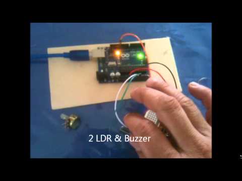 2LDR and Buzzer Arduino uno
