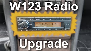 W123 Mercedes Aftermarket Radio Upgrade. Installing a VDO Continental TR7412UB-OR.