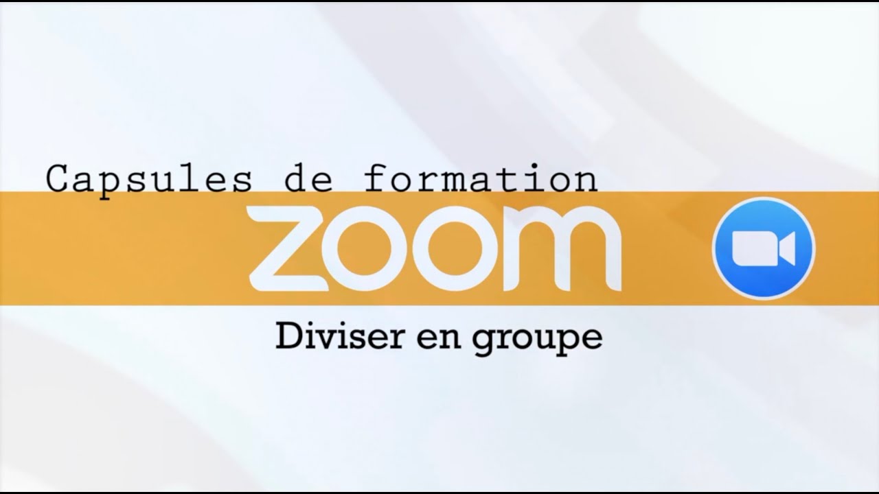 Capsule de formation Zoom pour animation : Diviser en groupe