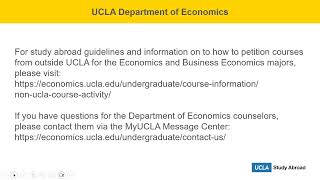 Study Abroad for Economics and Business Economics Majors - GLOW 2023