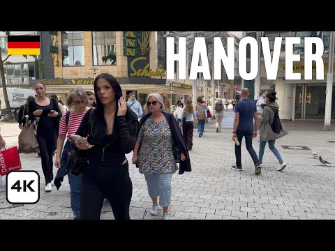 HANNOVER GERMANY 🇩🇪 | Downtown Vibes & Crowds | Is This the Most Crowded City? | 4k 60fps
