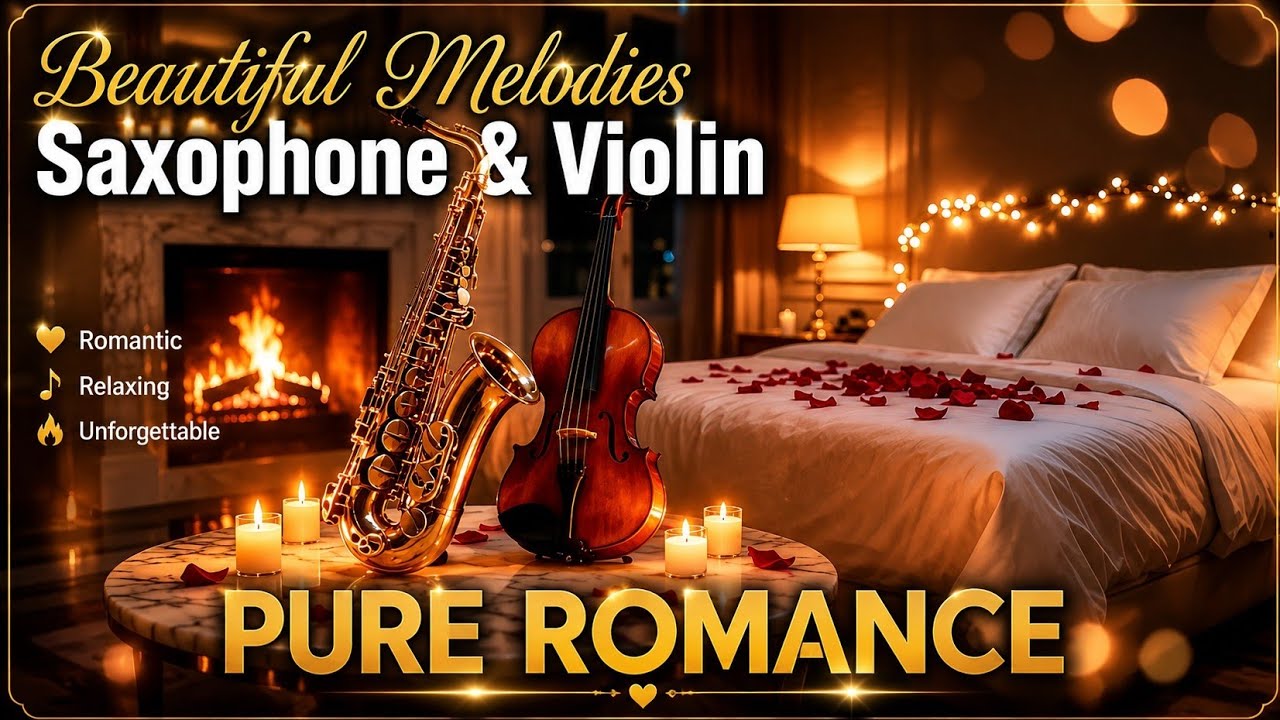 Romantic Saxophone Violin & Piano | Beautiful Melodies for Deep Sleep in a Cozy Bedroom
