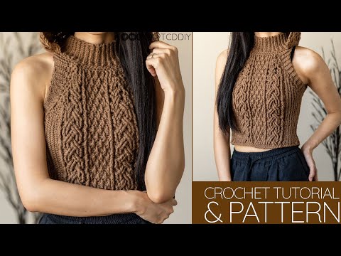 , title : 'How to Crochet: Cable Vest Hoodie | Pattern & Tutorial DIY'