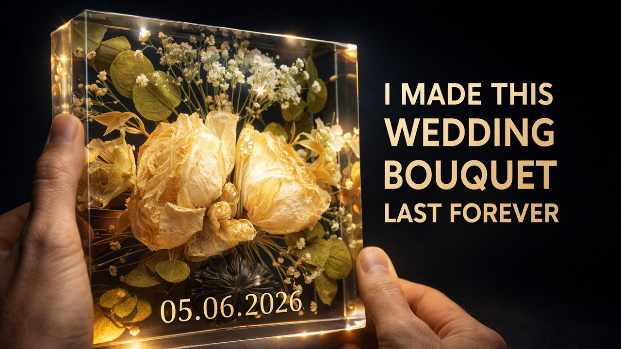 I Poured Resin on Flowers. My Wedding Bouquet in Epoxy Resin