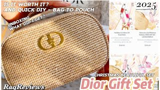 Christian Dior Haul | Christmas Gift Set Unboxing, DIY, Comparison to Past Pouches | RaqReviews