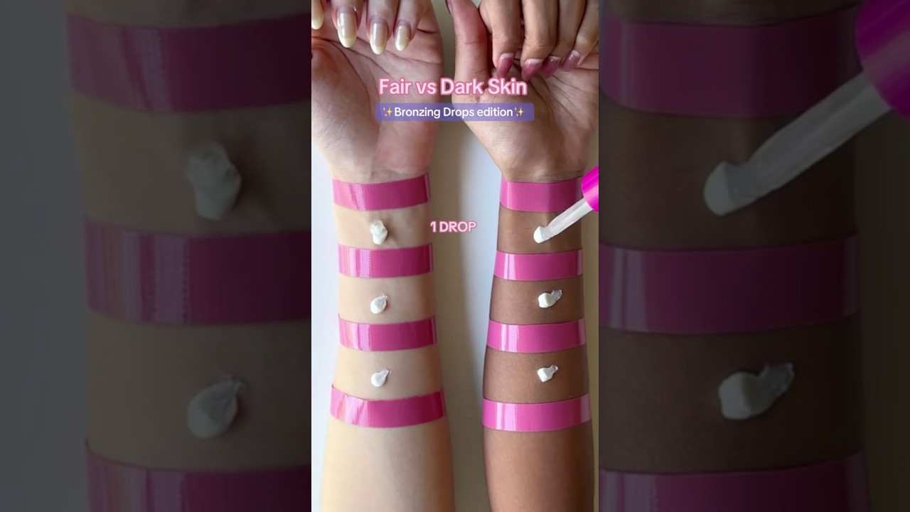 FACE TAN DROPS ON FAIR VS DARK SKIN✨ #cocoandeve #faketan #selftan #tanning #review