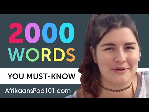 2000 Words Every Afrikaans Beginner Must Know