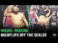 Michel Pereira BACKFLIPS off the UFC scales