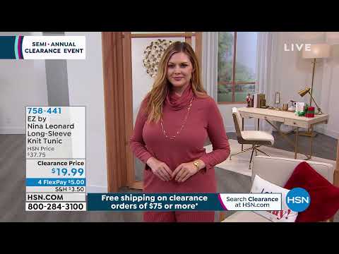 EZ by Nina Leonard LongSleeve Knit Tunic