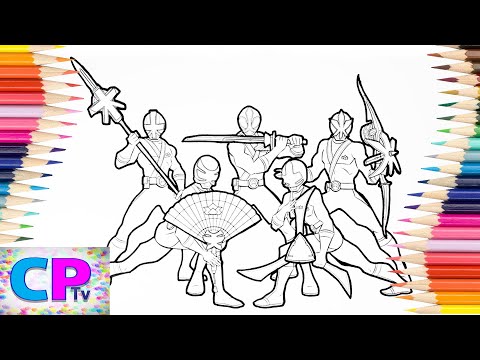 Power Rangers Samurai Coloring Pages,Mega Speed Coloring at The End of Video,NCS Music,Coloring Tv