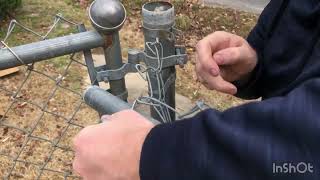 How To Repair The Top Bar Bracket On A Chain Link Fence