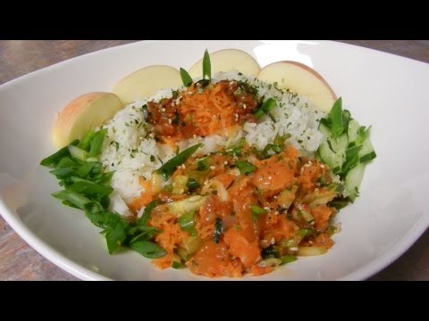 Spicy Salmon Sashimi Rice Bowl