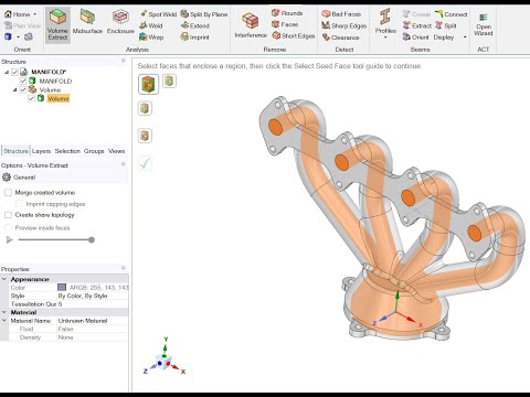 Volume Extract in SpaceClaim