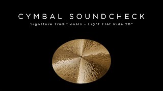 Video thumbnail for PAISTE CYMBAL SOUNDCHECK - Signature Traditionals Light Flat Ride 20" by Paiste Cymbals