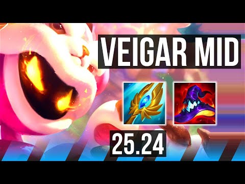 VEIGAR vs SYLAS (MID) | Perfect KDA: 9/0/2 | KR Master | 25.24
