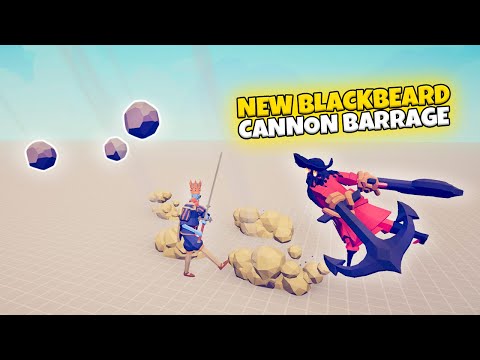 NEW BLACKBEARD CANNON BARRAGE 1 VS 1 EVERY UNIT | TABS UPDATE BETA GAMEPLAY