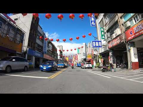 Vista da rua 4K 2 da cidade de Hualien Zhongshan Road