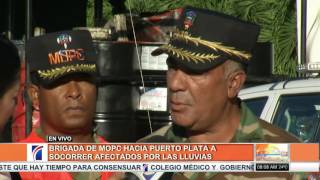 Brigada de Obras Públicas va a Puerto Plata a socorrer por daños provocaron las lluvias