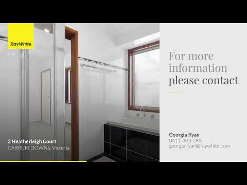 3 Heatherleigh Court, Carrum Downs, VIC 3201, 3房, 1浴, House