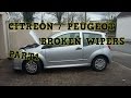 CITROEN  PEUGEOT WIPERS NOT WORKING FAULT DIAGNOSIS