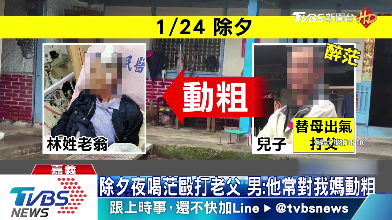 除夕夜喝茫毆打老父　男：他常對我媽動粗