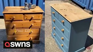 UK man makes thousands selling upcycled furniture | SWNS