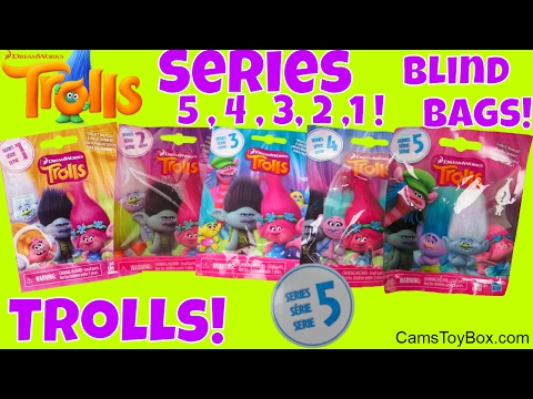 Dreamworks Trolls Series 1 2 3 4 5 Blind Bags Surprise Toys Names Characters Opening Fun Toy Video