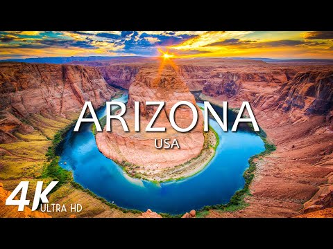 FLYING OVER ARIZONA (4K Video UHD) - Peaceful Music With Beautiful Nature Scenery For Stress Relief