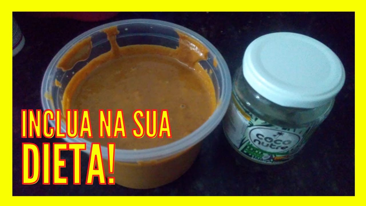 PASTA DE AMENDOIM CASEIRO COM ÓLEO DE COCO!