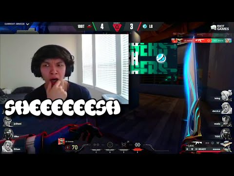 sinatraa's reaction to LG MOOSE 3K CLUTCH against 100 THIEVES