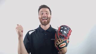 Video thumbnail: Wilson A2K SuperSkin 12.50" Baseball Glove: WTA2KRB20MB50GM
