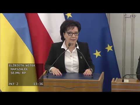 Elżbieta Witek przypomina 100 lat Senatu: apel o jedność
