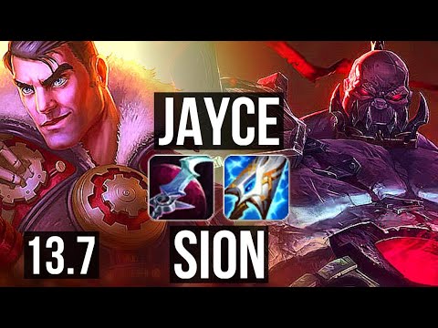 JAYCE vs SION (TOP) | 8/1/2, 300+ games, Dominating | KR Master | 13.7