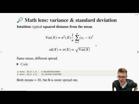 CSCI 1109 - M22 - Descriptive statistics & distributions