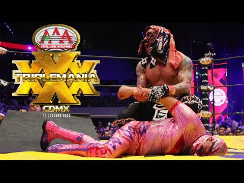 PENTAGÓN JR Vs VILLANO IV MÁSCARA VS MÁSCARA Triplemanía XXX Lucha Libre AAA
