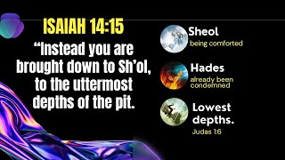Instead you are brought down to sh'ol, to the uttermost depths of the pit. @ReadScripture