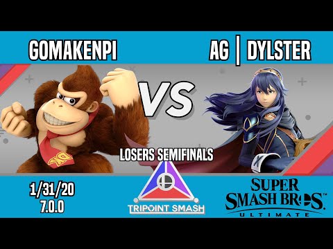 Tripoint Smash 95 - Losers Semifinals - Gomakenpi(Donkey Kong) Vs. AG | Dylster(Lucina)